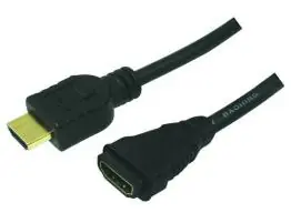 LogiLink High Speed with Ethernet - HDMI-Verlängerungskabel mit Ethernet - HDMI männlich zu HDMI weiblich - 2 m