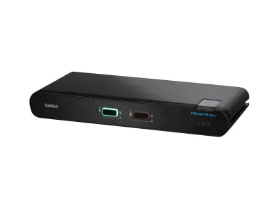 Belkin Universal Secure - 2. Generation - KVM-/Audio-Switch - 2 x KVM/Audio - 1 lokaler Benutzer - Desktop - TAA-konform