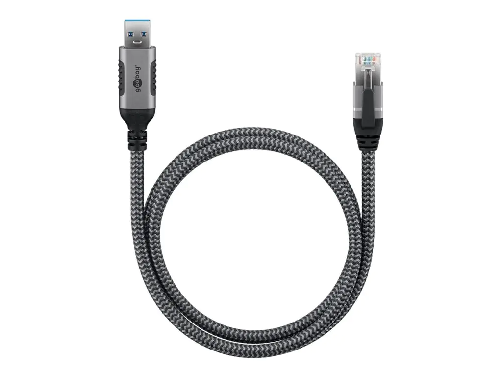 Goobay Ethernet-Kabel USB-A auf RJ45 15 m - verbindet Router Modem oder Netzwerk-Switch