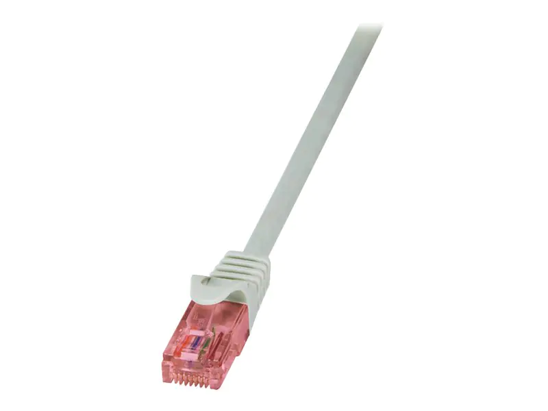 LogiLink PrimeLine - Patch-Kabel - RJ-45 (M) bis RJ-45 (M) - 25 cm - UTP - CAT 6 - halogenfrei - Grau