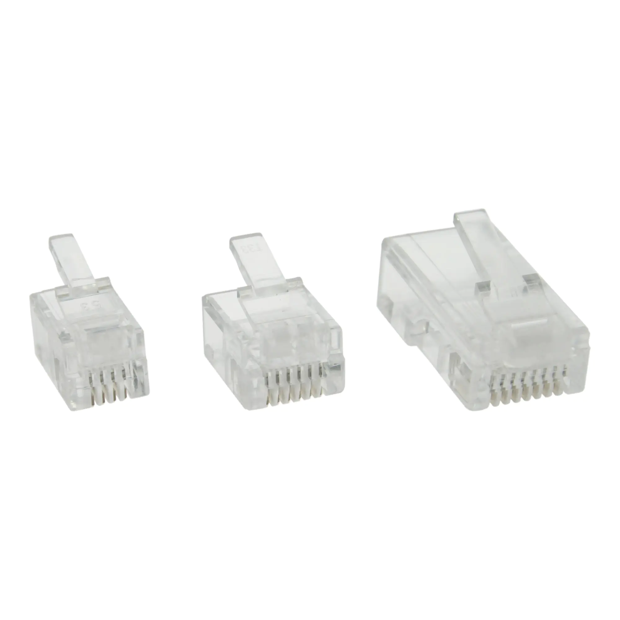 InLine Modularstecker - 6P6C RJ12 zum Crimpen auf Flachkabel - 100er Pack