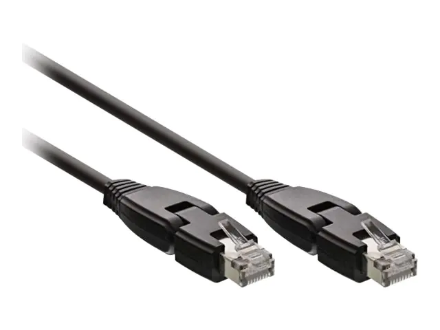 InLine - Patch-Kabel - RJ-45 (M) zu RJ-45 (M) - 1 m - SFTP, PiMF - CAT 6a - 180° drehbarer Stecker, halogenfrei, robust - Schwarz
