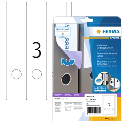 HERMA Ordneretikett Movables 10185 lang/breit sk weiß 75 St./Pack.
