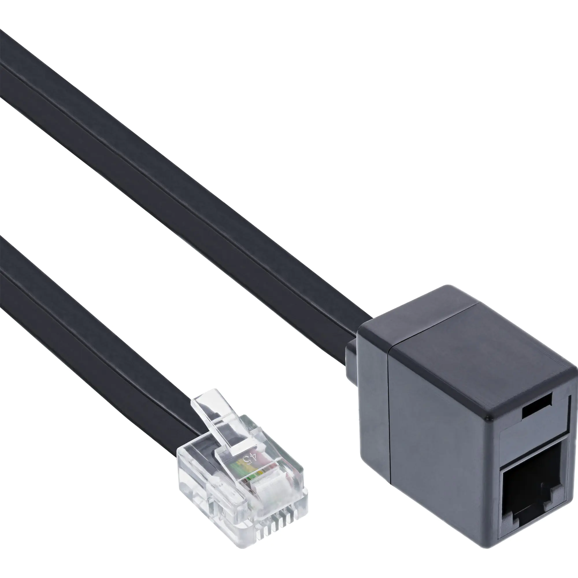 InLine Modular Verlängerung - RJ12 Stecker / Buchse - schwarz - 3 m 18833
