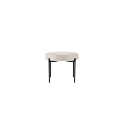 PAPERFLOW Hocker GAIA rund Kunstleder sw/ws GBRC.01.13