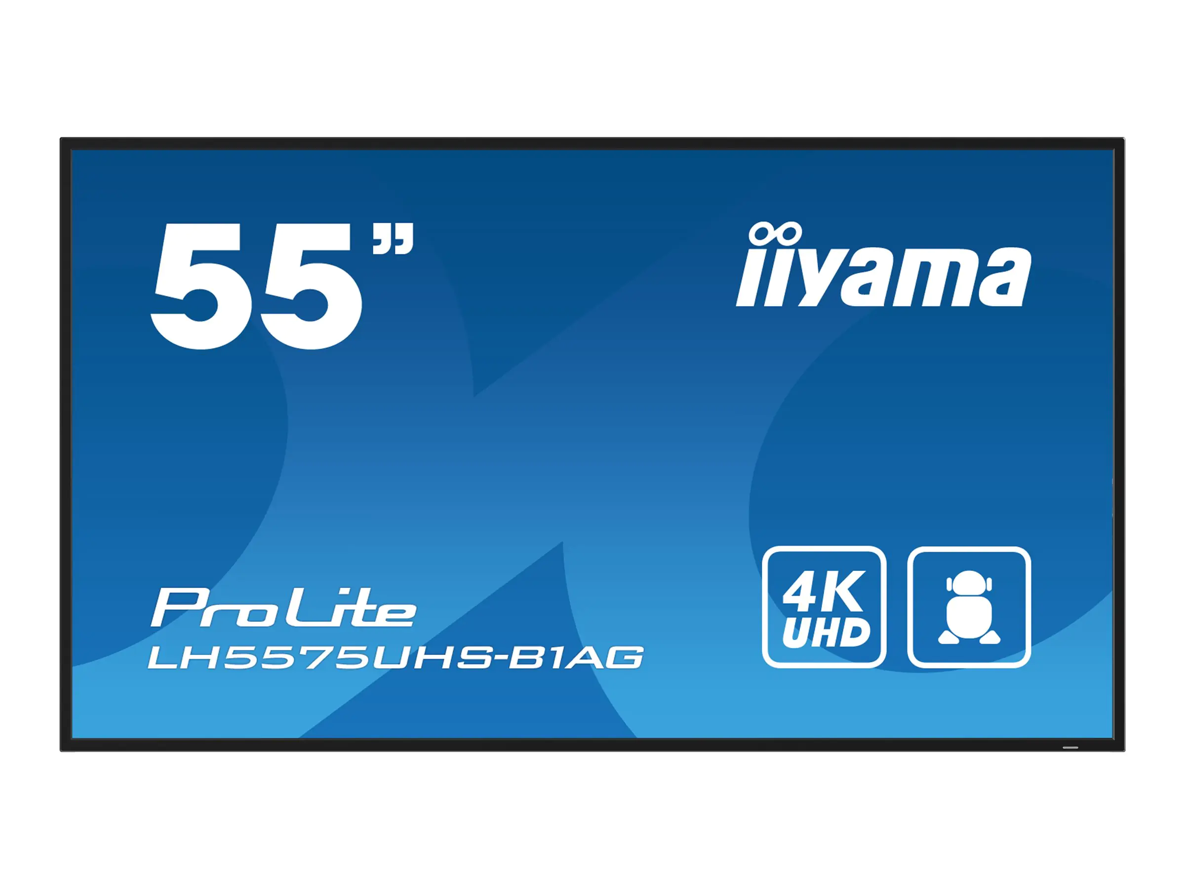 Iiyama ProLite LH5575UHS-B1AG - 140 cm (55") Diagonalklasse (139 cm (54.6") sichtbar) LCD-Display mit LED-Hintergrundbeleuchtung - Digital Signage - mit integrierter Media Player, SDM Slot PC - 4K UHD (2160p) 3840 x 2160 - schwarze Blende mit mattem Finis