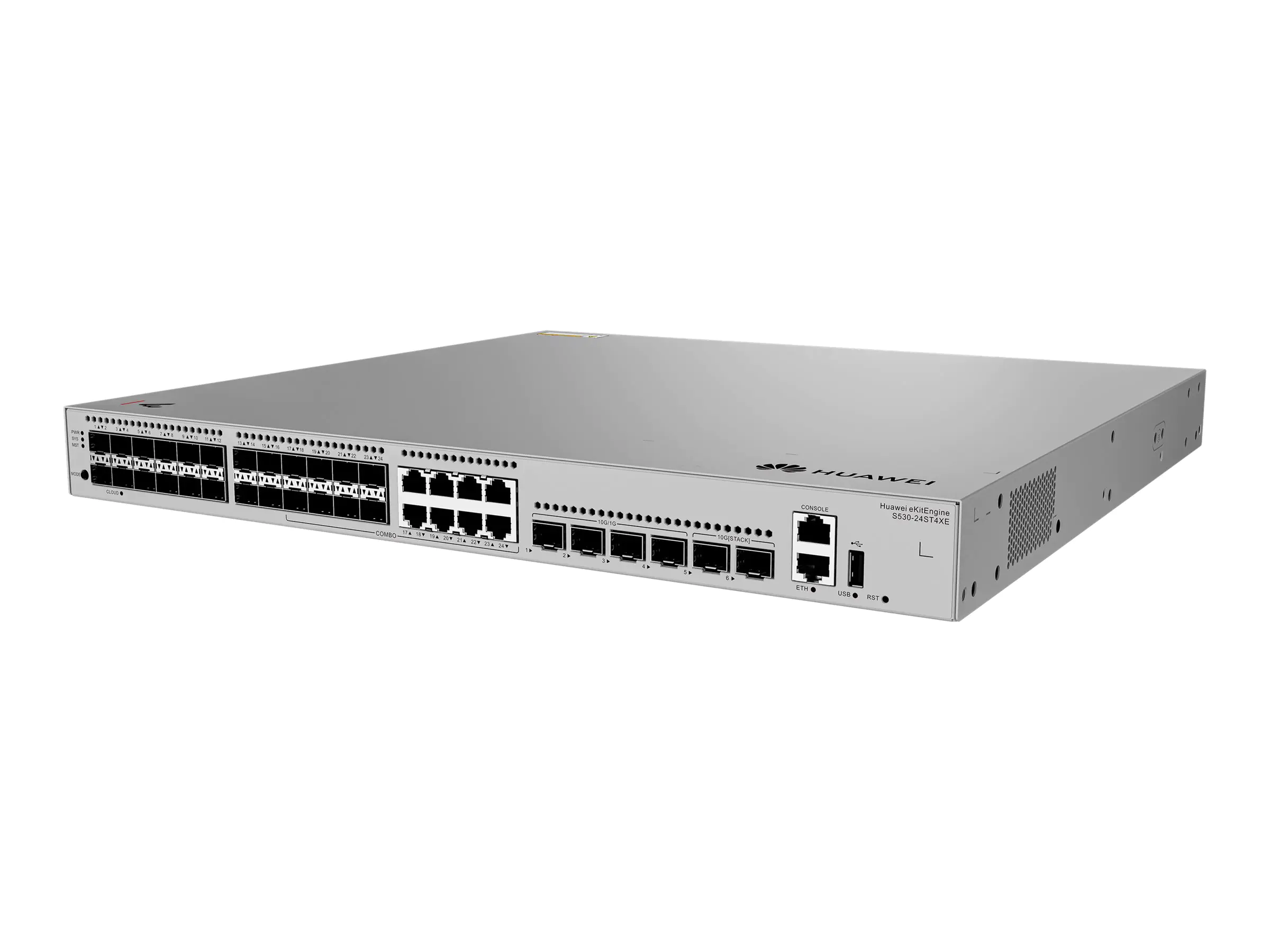 Huawei S530-24ST4XE 24xGE SFP ports 8 of which are dual-purpose 10/100/1000 or SFP 4x10GE SFP+ po