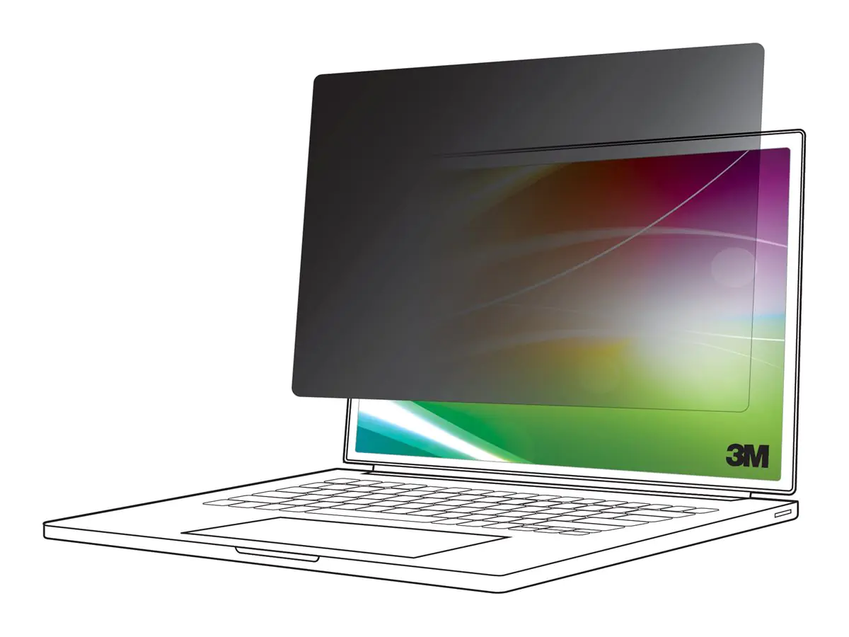 3M Bright Screen Privacy Filter - Blickschutzfilter für Notebook - heller Bildschirm, 3:2 - klebend - 33 cm (13") - Schwarz