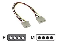 InLine - Stromkabel - interne Stromversorgung, 4-polig (W) zu interne Stromversorgung, 4-polig (M) - 30 cm