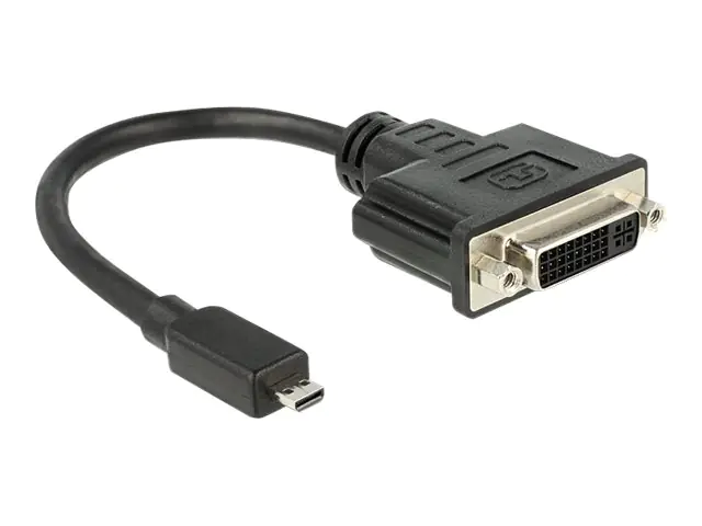 Delock - Videoadapter - 19 pin micro HDMI Type D männlich zu DVI-D weiblich - 20 cm - Schwarz