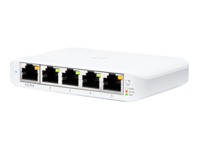 Ubiquiti UniFi Switch USW Flex Mini - Switch - Smart - 4 x 10/100/1000 + 1 x 10/100/1000 (PoE+) - Desktop - PoE+ (Packung mit 3)