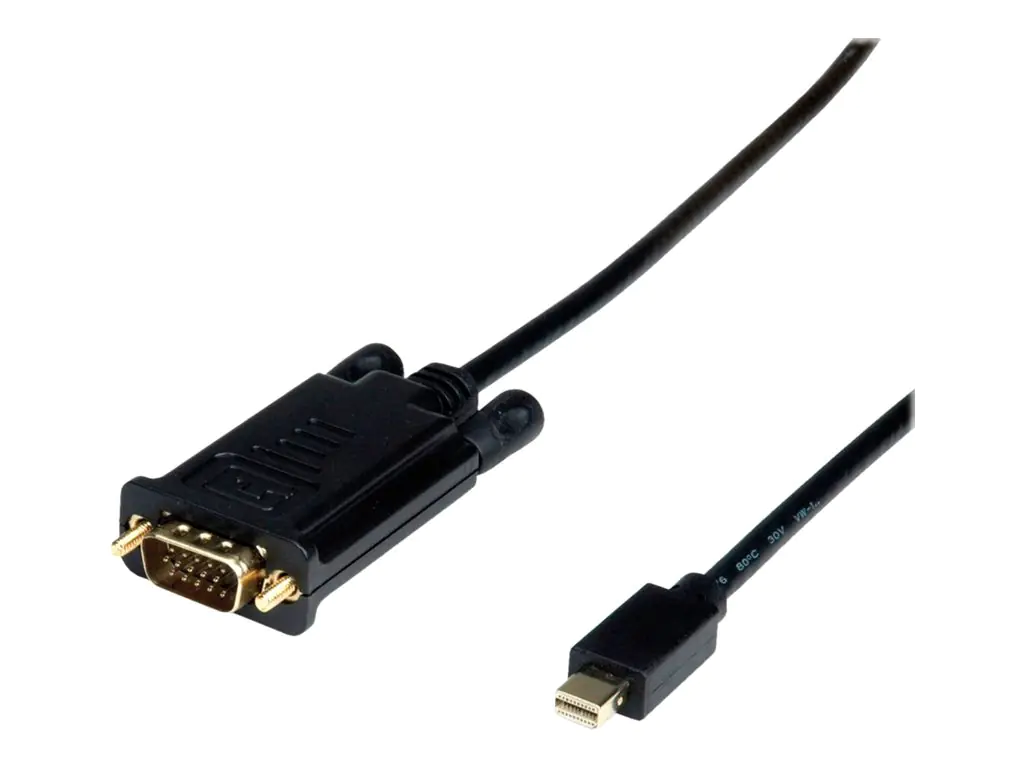 VALUE Adapter cable - Mini DisplayPort (M) bis HD-15 (VGA) (M) - 3 m - Schwarz - 11.99.5808