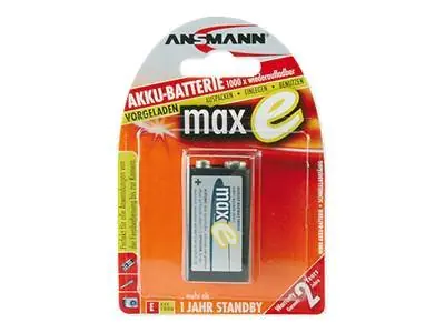 Ansmann Akku NiMH 9V Block 6LR61 200 mAh maxE 1er Blister 5035342
