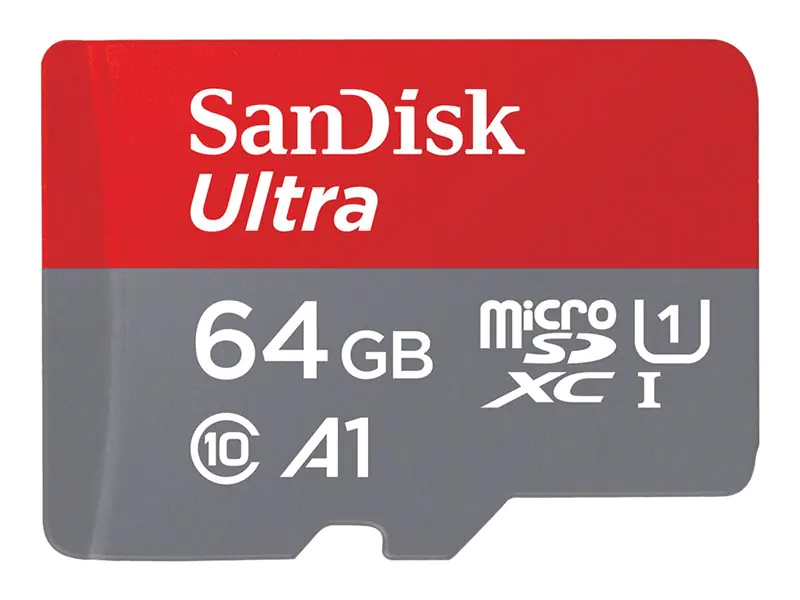 SanDisk Ultra - Flash-Speicherkarte (microSDXC-an-SD-Adapter inbegriffen) - 64 GB - A1 / UHS-I U1 / Class10 - microSDXC UHS-I