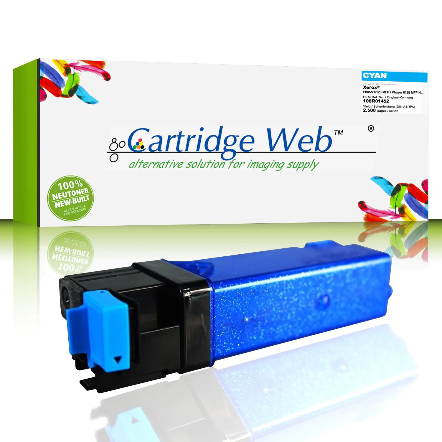 CartridgeWeb Toner kompatibel zu Xerox 106R01452 cyan 2.500 Seiten