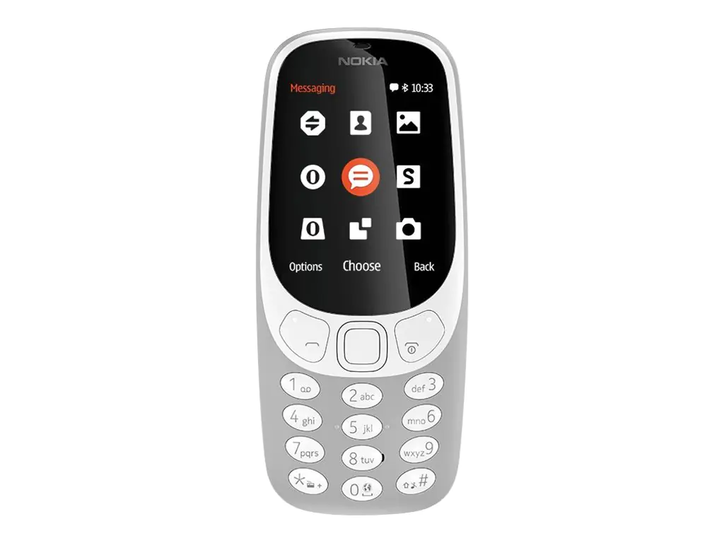 Nokia 3310 Dual SIM - Mobiltelefon - Dual-SIM - 16 MB - microSD slot - 320 x 240 Pixel - TFT - 2 MP - Grau
