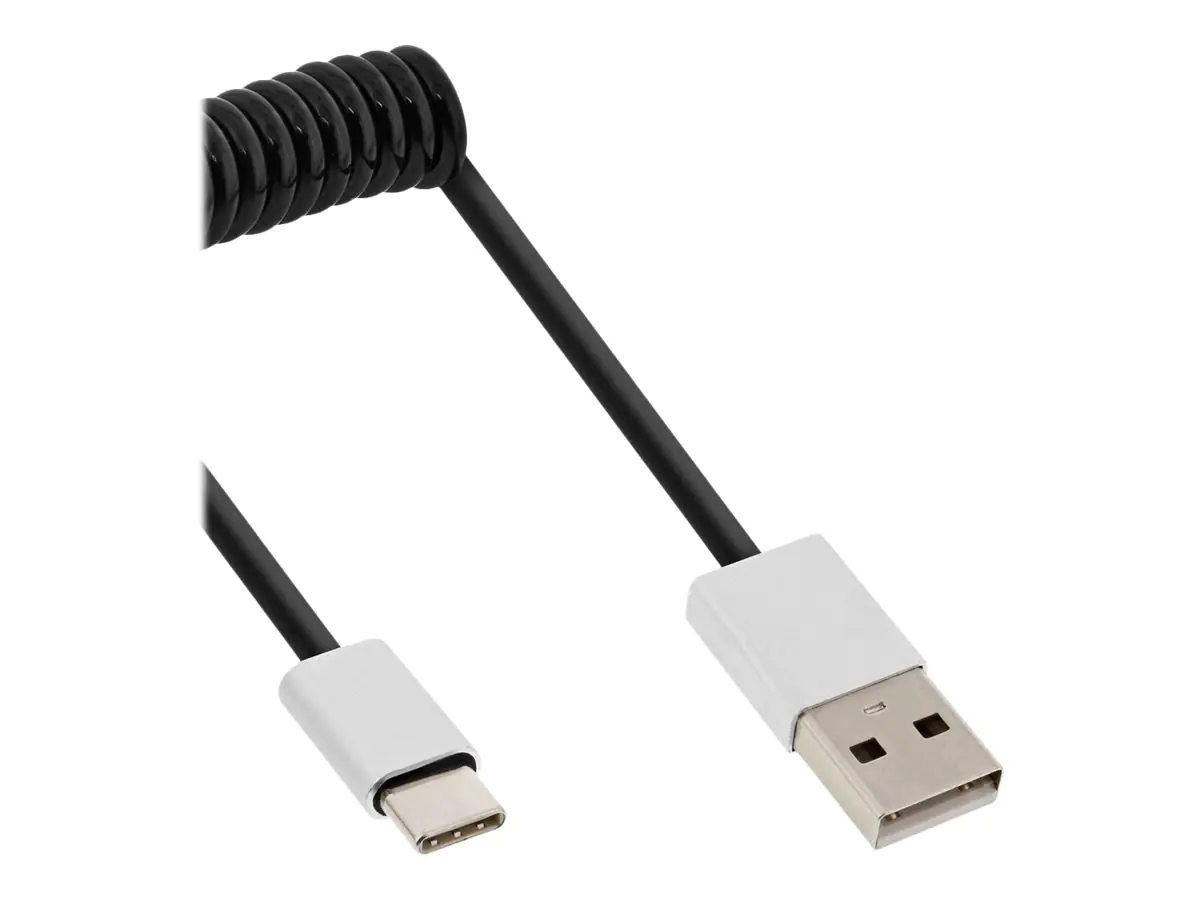 InLine - USB-Kabel - USB (M) bis USB-C (M) - USB 2.0 - 50 cm - Schwarz