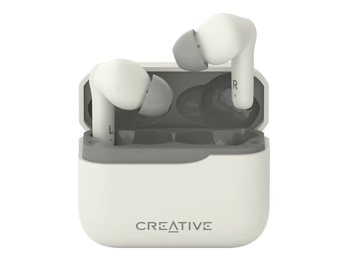 Creative Zen Air Plus - True Wireless-Kopfhörer mit Mikrofon - im Ohr - Bluetooth - aktive Rauschunterdrückung - Cremefarben
