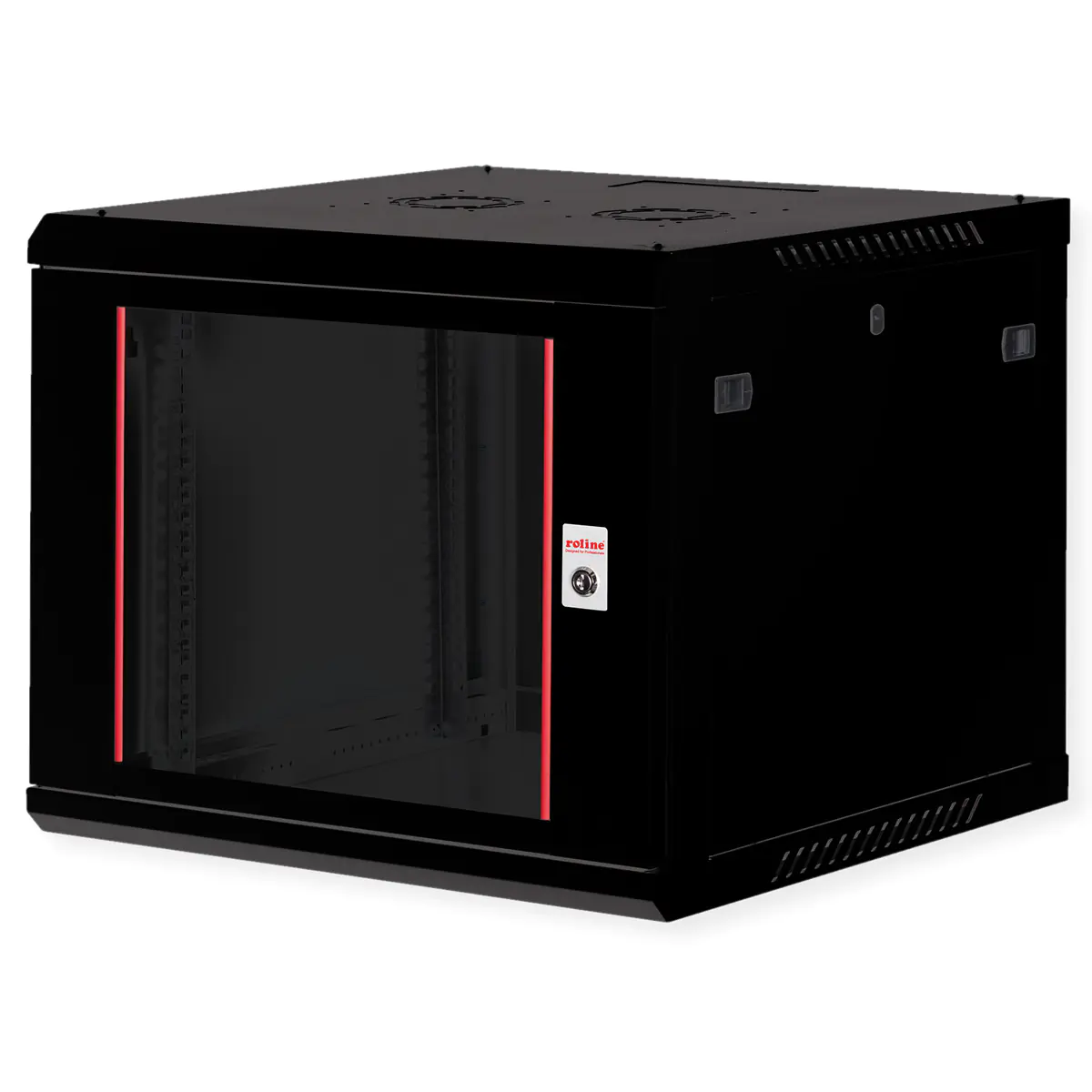 ROLINE Basic Plus - Gehäuse Netzwerkschrank - 600x600 BxT - geeignet für Wandmontage - Jet Black, RAL 9005 - 9U - 48.3 cm (19") 26.21.0290