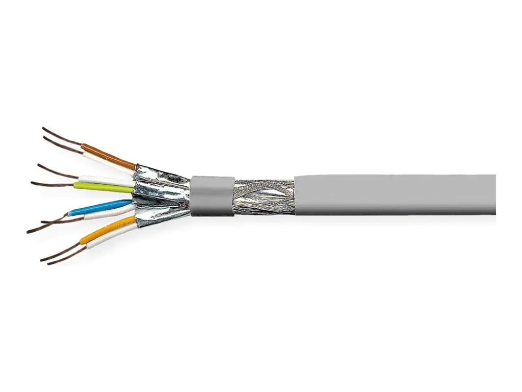 VALUE - Bulkkabel - 100 m - 7.5 mm - S/FTP - CAT 8.1 - halogenfrei, robust - Grau