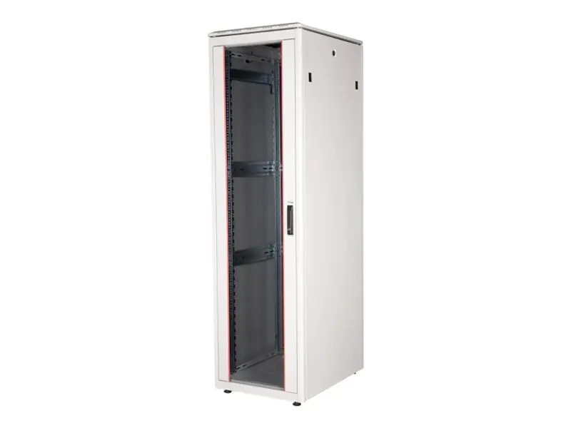 Equip Dynamic Flex Line - Schrank Netzwerkschrank - 600x800 mm, mit Glastür, abnehmbare und abschließbare Paneele, montiert - freistehend - Hellgrau, RAL 7035 - 42HE - 48.3 cm (19") EDF-42-6080-G-BIAA