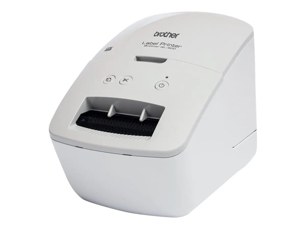 Brother QL-600G - Etikettendrucker - Thermodirekt - Rolle (6,2 cm) - 300 x 300 dpi - bis zu 71 mm/Sek. - USB 2.0 - Grau, weiß