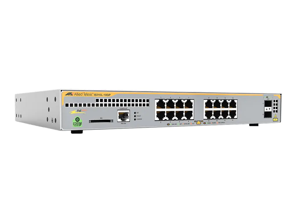 Allied Telesis AT IE210L-18GP - Switch - managed - 16 x 10/100/1000 (PoE+)