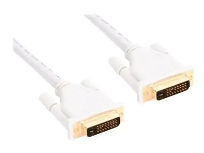 InLine Premium - DVI-Kabel - Dual Link - DVI-D (M) zu DVI-D (M) - 2 m - weiß