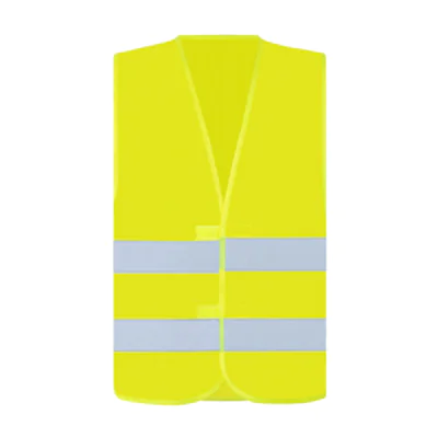 korntex Warnweste Passau M/L reflektierend Klettverschluss 100 % Polyester signal-gelb