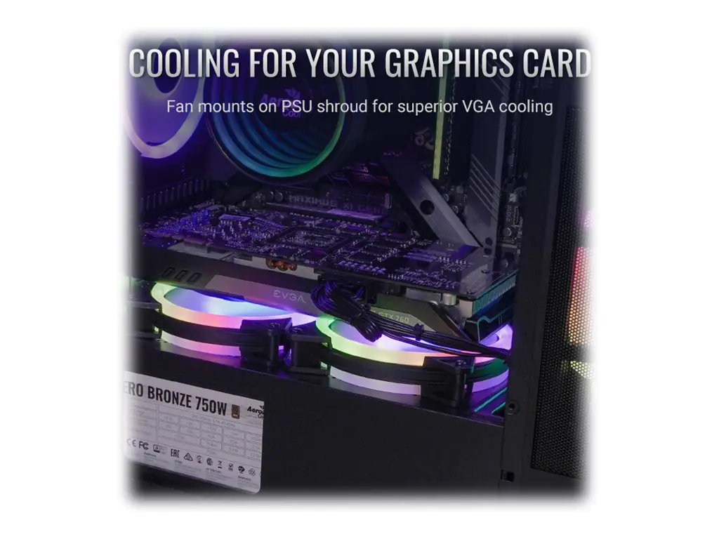 AeroCool Atomic Lite - MT - micro ATX - Seitenteil mit Fenster (gehärtetes Glas) - keine Spannungsversorgung (ATX) - Schwarz - USB/Audio