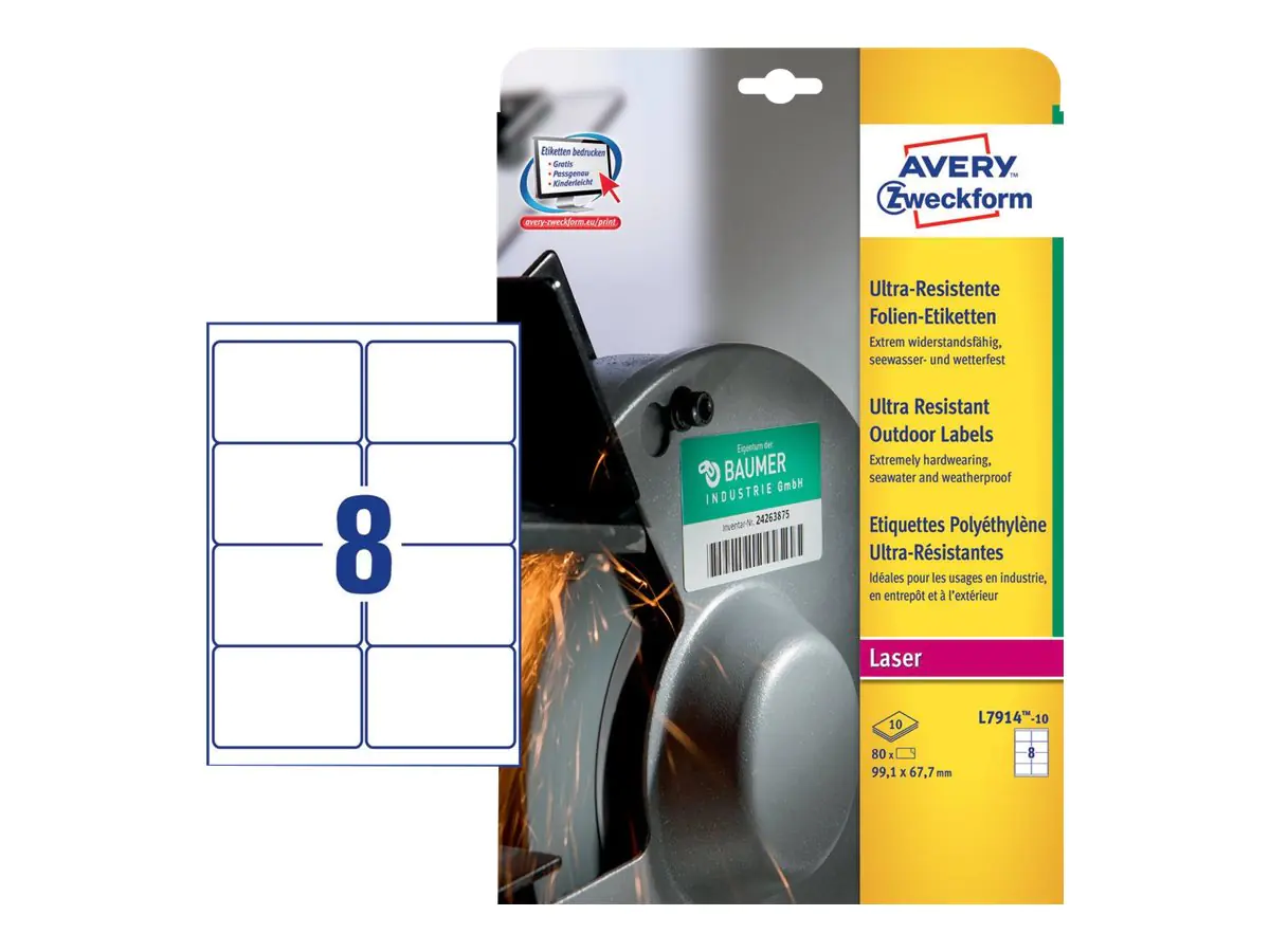 Avery Zweckform L7914-10 - Polyethylen (PE) -