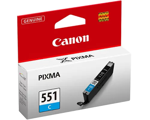Canon CLI-551C - 7 ml - Cyan - Original - Tintenbehälter - für PIXMA iP8750, iX6850, MG5550, MG5650, MG5655, MG6450, MG6650, MG7150, MG7550, MX725, MX925