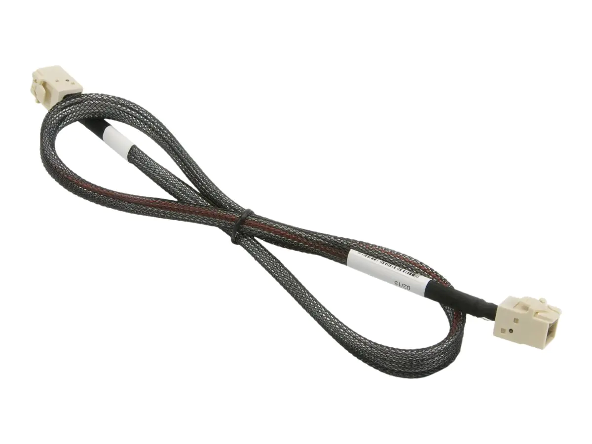 Supermicro - Internes SAS-Kabel - SAS 12Gbit/s - 4x Mini SAS HD (SFF-8643) (M) bis 4x Mini SAS HD (SFF-8643) (M) - 60 cm - Grau
