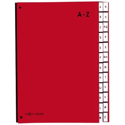 PAGNA Pultordner 24249-01 DIN A4 A-Z 24Fächer Polypropylen rt