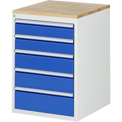 RAU Schubladenschrank 7000 580 x 825 x 650 mm (B x H x T) 7 Schubladen Farbe der Front: enzianblau Farbe des Korpus: lichtgrau