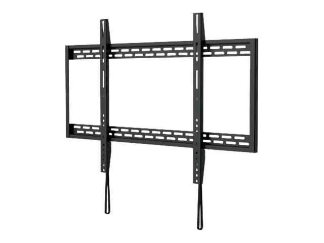 Manhattan TV & Monitor Mount, Wall, Fixed, 1 screen, Screen Sizes: 60-100", Black, VESA 200x200 to 900x600mm, Max 100kg, LFD, Lifetime Warranty - Klammer - Ultra-dünn - für Flachbildschirm - Stahl - Schwarz - Bildschirmgröße: 152.4-254 cm (60"-100") - Wan