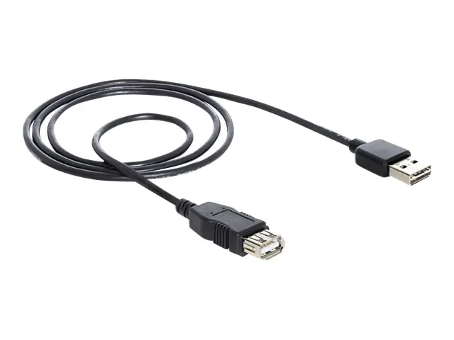 Delock EASY-USB - USB-Verlängerungskabel - USB (W) zu USB (M) - 1 m - Schwarz