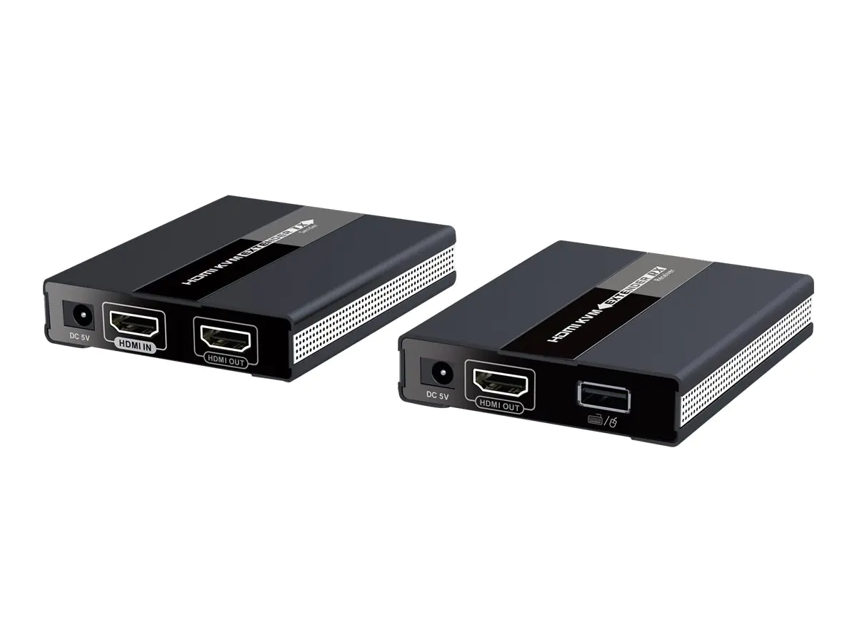 Techly HDMI KVM Extender on network cable - Sender und Empfänger - KVM-/Audio-Extender - HDMI - bis zu 60 m
