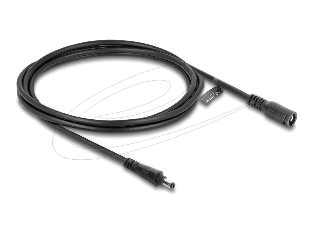 Delock Spannungsversorgungs-Verlängerungskabel - DC Buchse 2.1 x 5.5 mm (M)