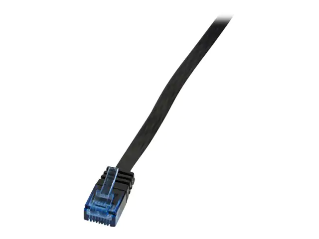 LogiLink SlimLine - Patch-Kabel - RJ-45 (M) zu RJ-45 (M) - 3 m - UTP - CAT 6 - flach - Schwarz