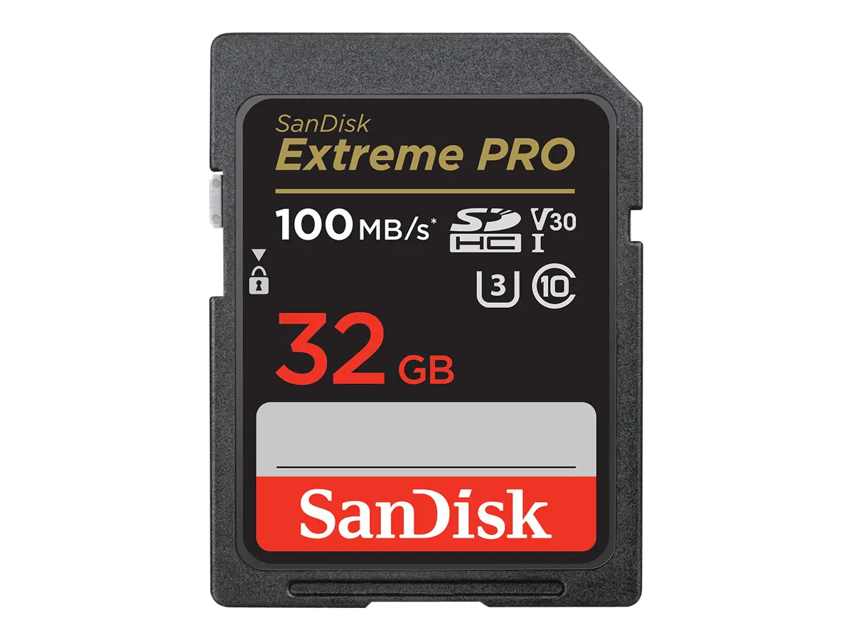 SanDisk Extreme Pro - Flash-Speicherkarte - 32 GB - Video Class V30 / UHS-I U3 / Class10 - SDHC UHS-I