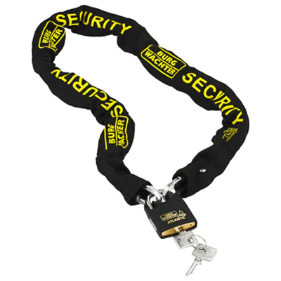BURG-WÄCHTER Diebstahlschutz SKM 6/90/NI40 Kettenschloss 900mm 6mm Stahl, gehärtet/Textil schwarz/gelb