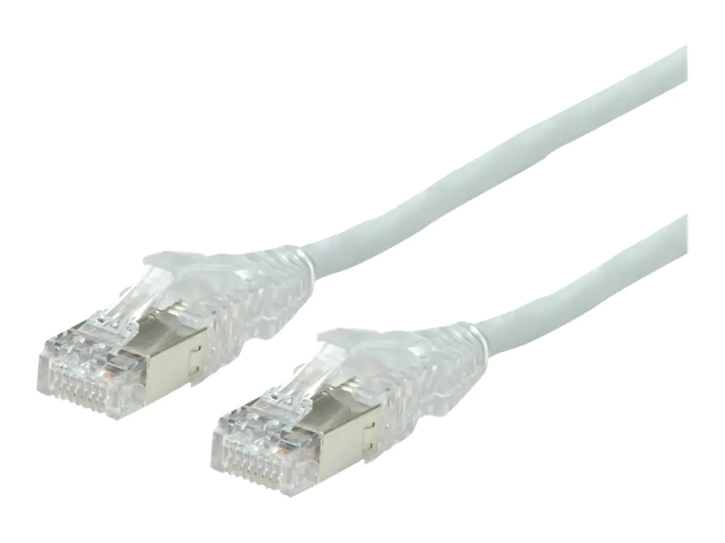 Dätwyler - Patch-Kabel - RJ-45 (M) zu RJ-45 (M) - 1 m - SFTP, PiMF - CAT 6a - geschirmt, halogenfrei, ohne Haken, verseilt - Grau