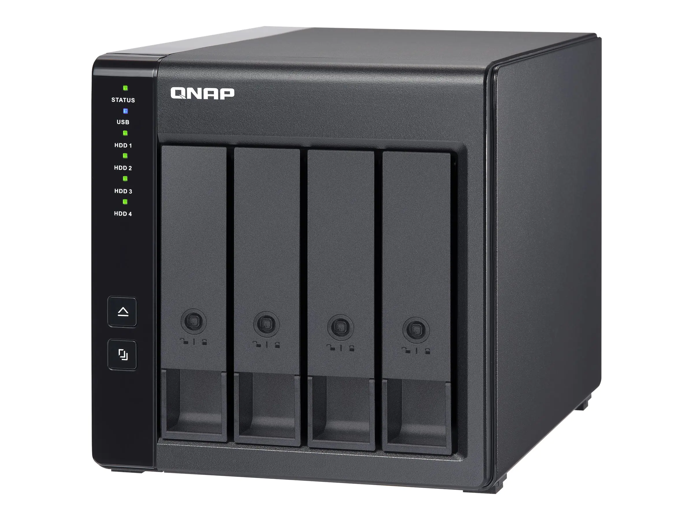 QNAP TR-004 - Festplatten-Array - 0 TB - 4 Schächte (SATA-300) - USB 3.2 Gen 1 (extern)