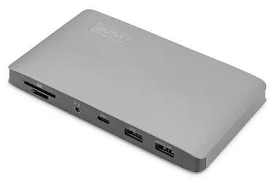 Digitus - Dockingstation - USB-C 3.1 Gen 1 / Thunderbolt 3 - 2 x DP - 1GbE - 120 Watt