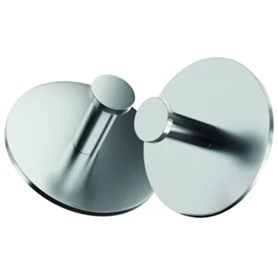 ovimar Handtuchhaken Hirstholm 6 x 3 cm (Ø x H) Edelstahl, gebürstet silber 2 St./Pack.