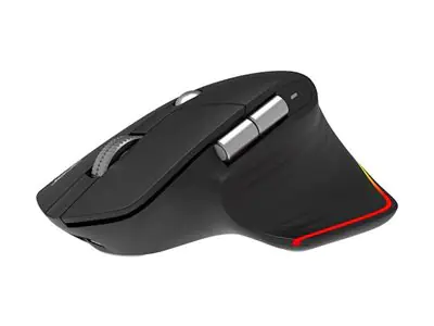 Acer Easy Fit - Maus - ergonomisch - optische LED - 6 Tasten - kabellos - 2.4 GHz, Bluetooth 5.0 -