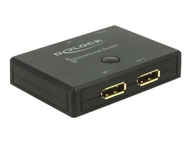 DeLock Displayport 2 - 1 Switch bidirectional 4K 60 Hz - Video-Schalter - 2 x DisplayPort - Desktop