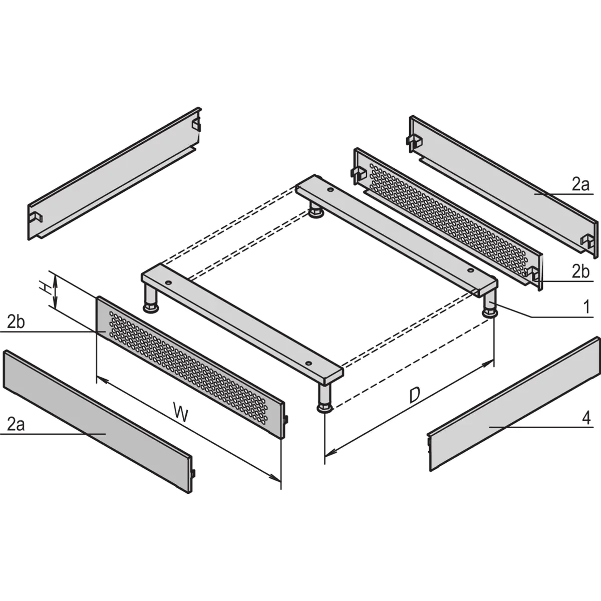 SCHROFF 23130170 19 Zoll Netzwerkschrank-Seitenwand
