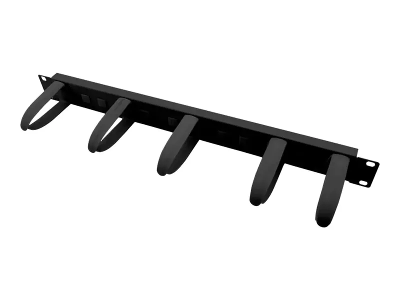 VALUE 19" Cable Management plate - Kabelführungsplatte für Schaltschrank - Schwarz - 1U - 25.4/48.3 cm (10"/19")